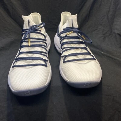 Under armour HOVR Havoc Low Men's Basketball Shoes - White/Navy Blue, Size 18 - Image 1 of 4