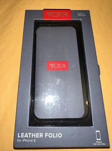 Funda tipo folio de cuero negra para teléfono Tumi iPhone 6 con caja original - Imagen 1 de 5