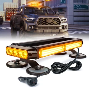 Xprite 14.5" Rooftop Strobe Light Bar LED Double Side Emergency Warning Amber - Picture 1 of 8