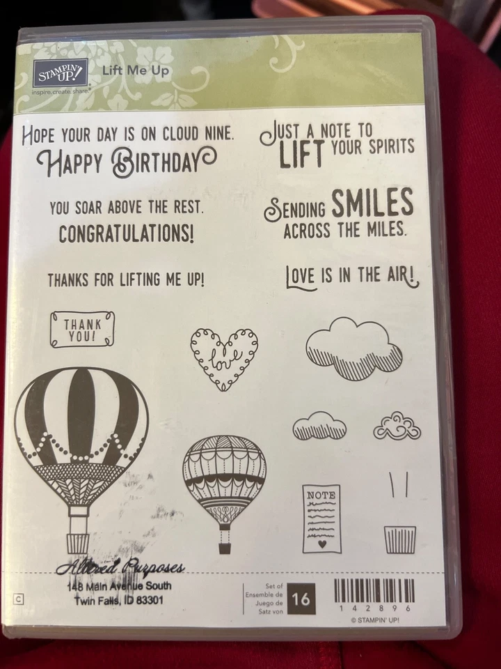 Stampin' Up! LIFT ME UP Hot Air Balloon Stamp Set + UP AND AWAY THINLITS Dies - Image 1 of 1