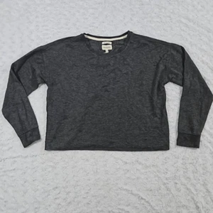 Hilo y Suministro Mujer Gris Medio Crop Sudadera Estrellas Acogedora Suave Salón - Imagen 1 de 8
