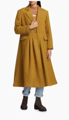 Abrigo largo Free People Victoria mezcla lana color camel talla M Foto 1 de 4