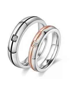 Ehering Trauring Verlobungsring Edelstahl Titan Partnerring Paar Ringe - Bild 1 von 6