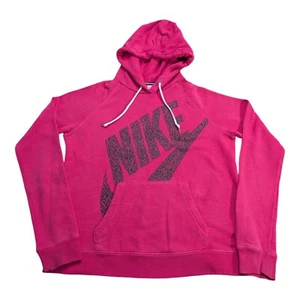 Nike Women's Pink and Black Spell Out Graphic Hoodie Size-Medium (See Photos) - Picture 1 of 10