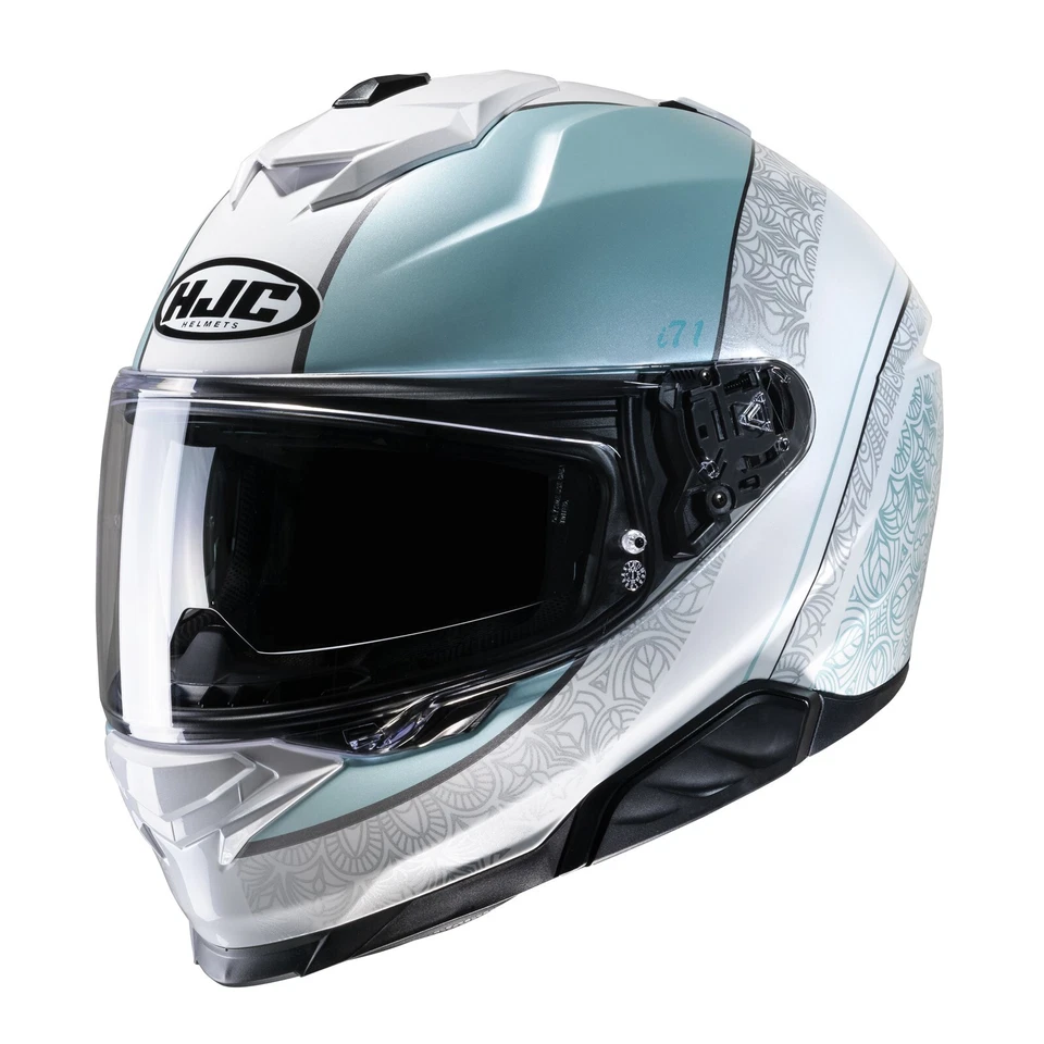 Motorrad HJC i71 Sera MC2 Integralhelm (weiss/hellblau/silber) Gr: XS (53) - Bild 1 von 1