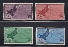 Pakistan   1960   Sc # 108-11   Map   MNH   OG   (53747)