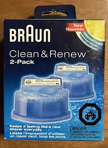 Braun Clean & Renew 2-Pack CCR2 Lemonfresh New Sealed - Picture 1 of 7