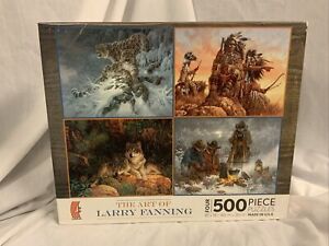 Ceaco The Art Of Larry Fanning 4x 500 Piece Jigsaw Puzzle Set Native American