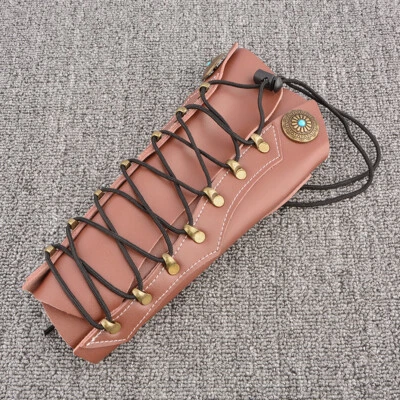 Archery Arm Guard Leather Adjustable Recurve Bow Compound Bow Forearm Protector - Image 1 of 4