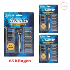 FERRUM NASSRASIERER 63 Rasierklingen Set 3 Klingen Einwegrasierer Rasierer Flex - Bild 1 von 3