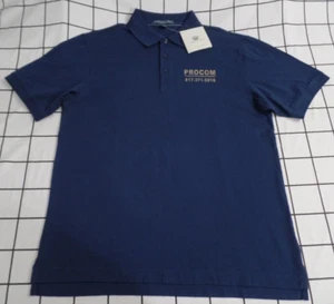 NEW Men's Medium short sleeve Procom polo shirt BLUE - Picture 1 of 6