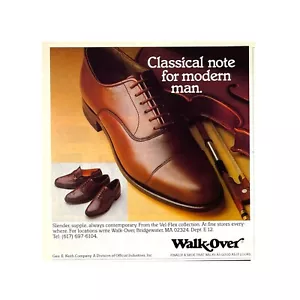 "Walk-Over Schuhe Druck Werbung Vintage 1983 80er Jahre formelles Kleid 4,75""x4,75"" - Bild 1 von 1
