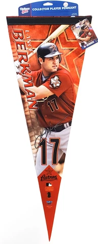 LANCE BERKMAN Houston Astros Premium Felt LE/2009 Vintage Collector's PENNANT Cover