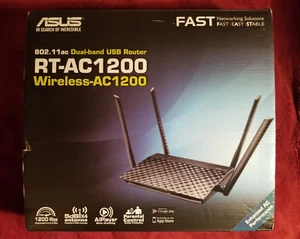 ASUS Wi-Fi Router RT-AC1200 Dual Band USB Router Parental Control Four Antennas - Picture 1 of 8