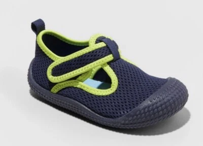 Cat & Jack 学步儿童 男孩 5 码 水鞋 海军蓝 绿色 奥斯卡 全新 — 第 1/3 张图片