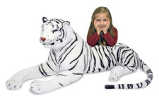 White Tiger Big Large Plush Giant Soft Stuffed Animal Toy Kids Child Cuddle Doll