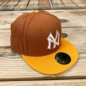 NEW ERA 59Fifty Fitted Hat New York Yankees Rust Gold - Picture 1 of 14
