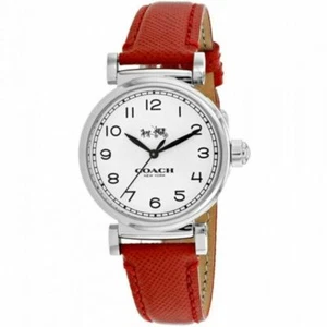 NWT Coach Women's Madison Analog Dress Leather Band Watch 32mm 14502407 RED - Picture 1 of 2