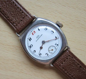 Collectible Rare Silver Swiss Antique IWC SCHAFFHAUSEN 15 Jewels Wristwatch Work - Picture 1 of 9