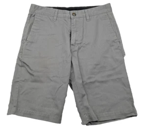 Volcom Frickin Modern Chino Shorts Boys 28 Gray Stretch Classic Pockets Zip Fly - Picture 1 of 8