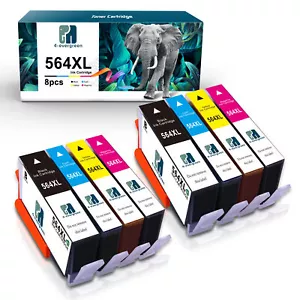 Cartuccia di inchiostro 8 pezzi 564XL per HP 564 Deskjet 3070A AIO 3520 Officejet 4620 4622 - Foto 1 di 4