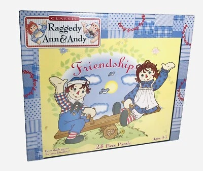 💥Vintage Raggedy Ann & Andy Friendship 24 Piece Puzzle Sealed New 2001 Pressman - Image 1 of 4