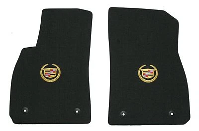 Alfombrillas delanteras LLOYD Classic Loop™ ébano logotipos de escudo dorado, se adapta a Cadillac XTS  Foto 1 de 4