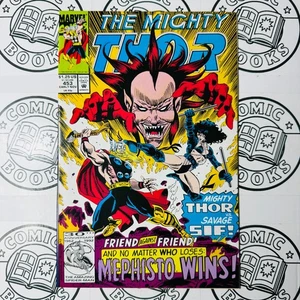 Cómics de Marvel de Thor #453 Vol 1 1992 casi nuevo ¡Cuando Mephisto manda traicionado! - Imagen 1 de 5