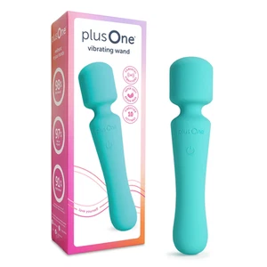 plusOne Soft Touch Wand Vibrator - 10 Settings, Waterproof, Rechargeable Massage - Picture 1 of 12