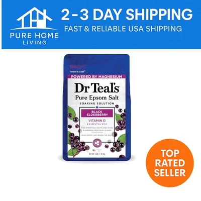 Remojo calmante de sal de Epsom con saúco dulce - 3 libras para una relajación máxima Foto 1 de 4