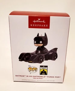 Hallmark Keepsake Ornament 2024 Batman In His Batimóvil Funko Pop - Imagen 1 de 5