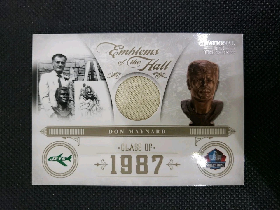 2011 Playoff National Treasures Emblems of the Hall Materials /99 Don Maynard - Image 1 of 2