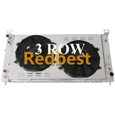 Cubierta de radiador de 3 filas ventilador de 14"" para 99-13 Chevy Silverado 1500 2500 GMC Tahoe Yukon Foto 1 de 4