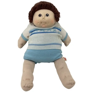Muñeca de peluche de pelo de hilo bebé niño pequeño de colección de los años 80 de segunda mano - Imagen 1 de 6