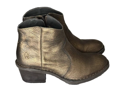 Fly London Botines Dorado Bronce Tacón Bloque Cremallera Botines Mujer EU 37 US 6.5 Foto 1 de 4