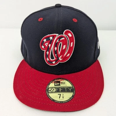 Gorra New Era 59Fifty MLB Washington Nationals Auténtica Ajustada Talla 7 7/8 NUEVA Foto 1 de 4