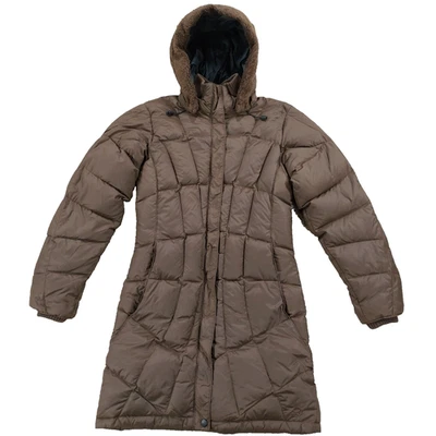 Mountain Hardwear Down Puffer Jacket Coat Womens Small, Brown Fleece Lined Parka - Image 1 of 4