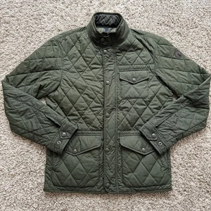 Polo Ralph Lauren Quilted Company Olive Full Zip Puffer Jacket Men’s Size Small - Picture 1 of 12