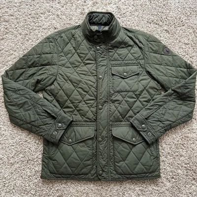 Polo Ralph Lauren Quilted Company Olive Full Zip Puffer Jacket Men’s Size Small - Изображение 1 из 4