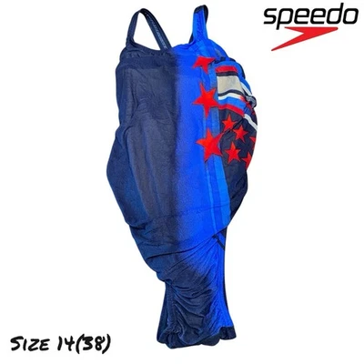 Traje de baño Speedo de colección años 90 estrellas de una pieza retro años 80 gráfico EE. UU. talla 14 (38) ¡NUEVO CON ETIQUETAS! Foto 1 de 4