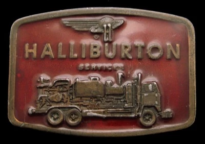 QA06111 GRAN COLECCIÓN 1976 ***HALLIBURTON SERVICES*** CAMIÓN BOMBA HEBILLA DE CAMPO PETROLÍFERO Foto 1 de 2