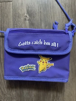 Estuche de transporte Pokemon Pikachu púrpura vintage años 90 Game Boy estuche de viaje Foto 1 de 4