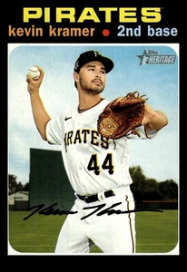 2020 Topps Heritage #670 Kevin Kramer Pittsburgh Pirates Baseball Card - Picture 1 of 2
