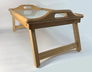 Vintage Wooden with White Laminate Top BREAKFAST in BED TRAY - Picture 1 of 4