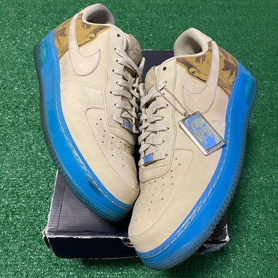 Talla 12 - Nike Air Force 1 Low SPRM '07 Kobe Marrón Gamuza Azul 315095-221 ¡Rápido! Foto 1 de 4