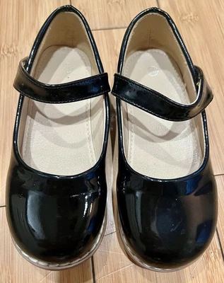 Girls Black Mary Jane Strap Dress Shoes Girls Size 27 Classic, Simple - Image 1 of 3