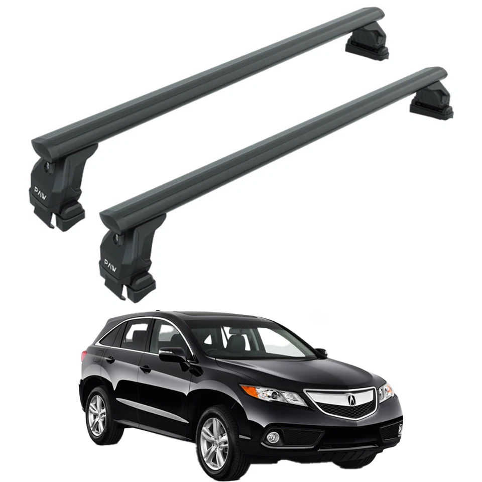 Barras transversales de techo para Acura RDX 2006-Up techo normal aluminio negro Foto 1 de 4