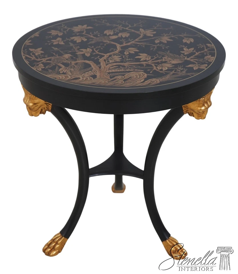 L69515: Mesa trípode redonda BAKER French Regency con tapa decorada Foto 1 de 1