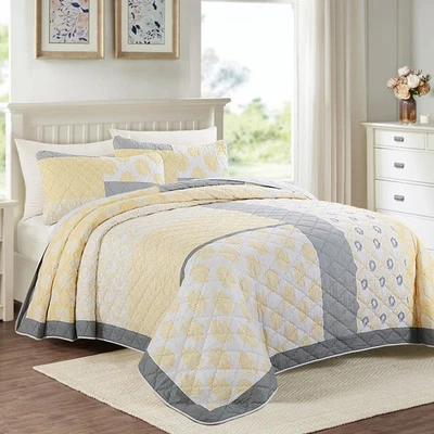 Colcha de retazos a cuadros king de gran tamaño, colcha acolchada ligera a cuadros... Foto 1 de 4