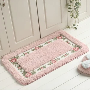 Pretty Floral Rural Style Romantic Rose Flower Rug Shaggy Area Rugs Soft - Picture 1 of 9